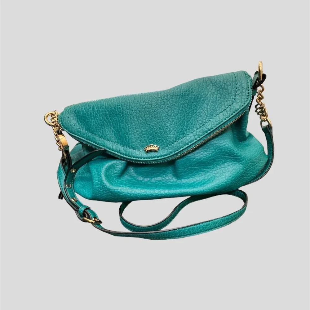 Juicy Couture faux leather teal crossbody bag